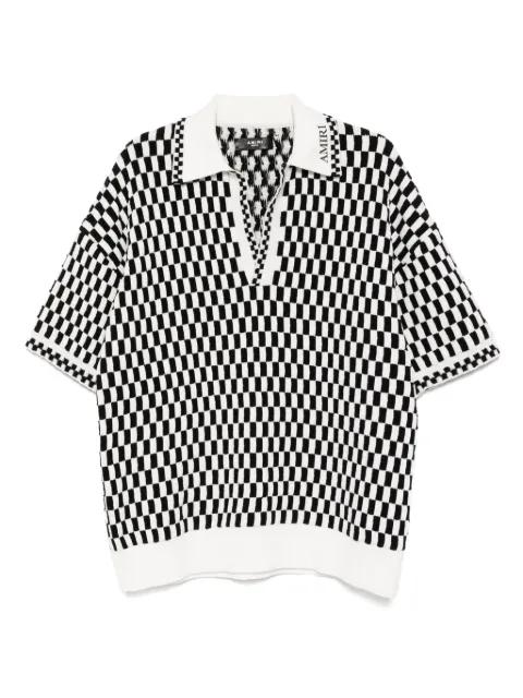 AMIRI checkered polo jumper 