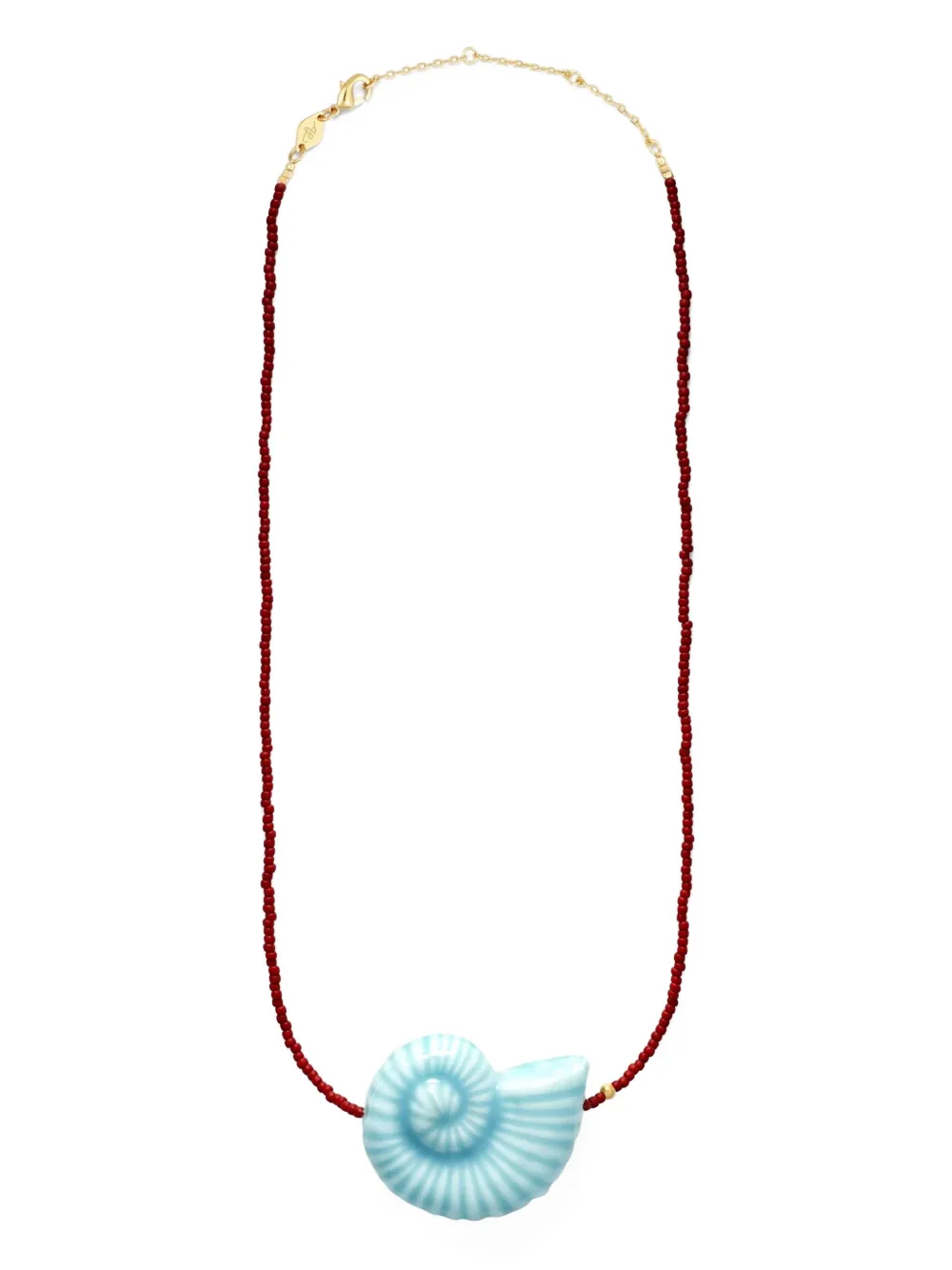 Anni Lu Nautilus beaded necklace - Blauw