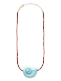 Anni Lu Nautilus beaded necklace - Blue