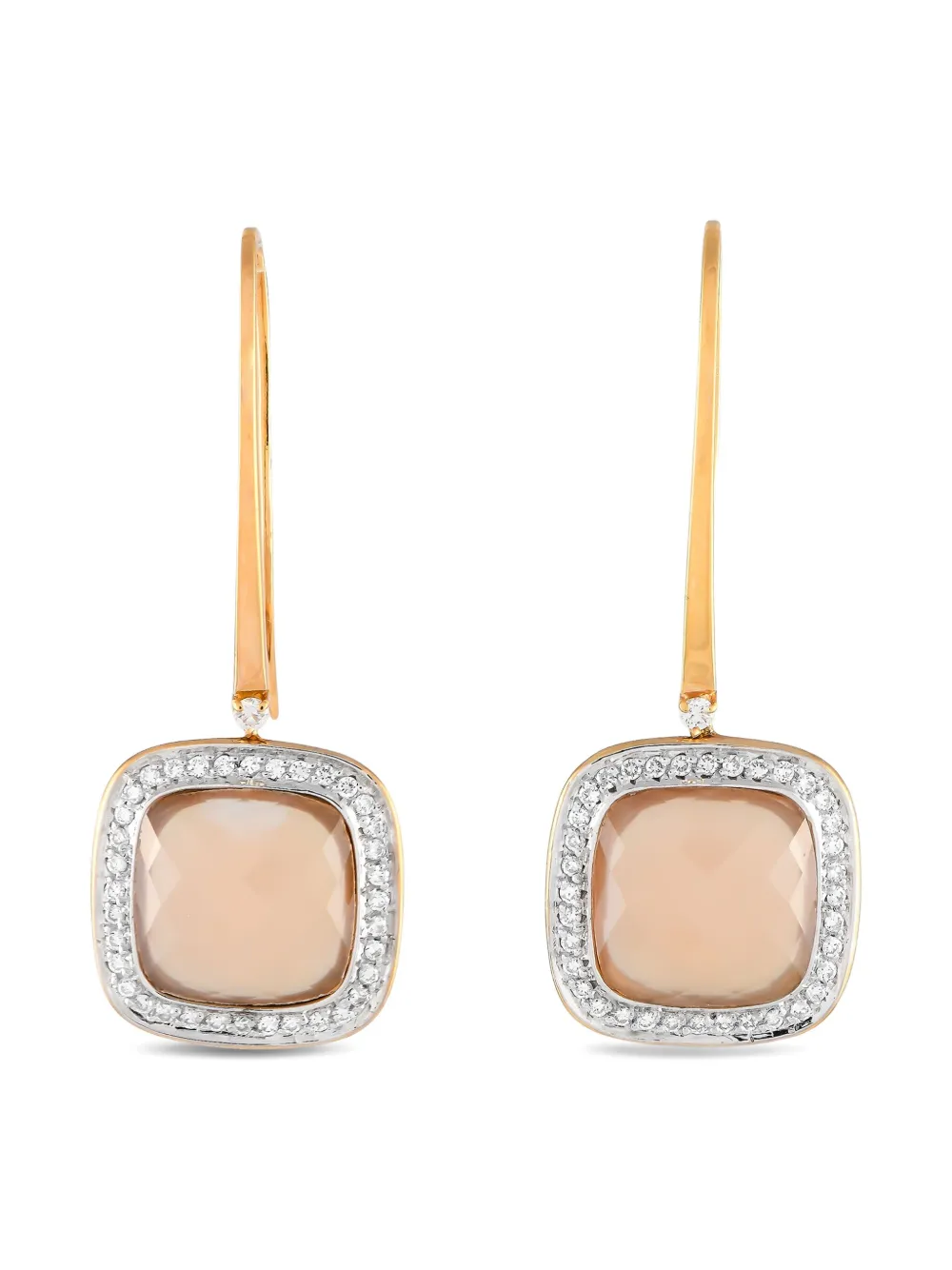 Casato 18K yellow gold diamond and chalcedony earrings - ゴールドトーン Casato 18K yellow gold diamond and chalcedony earrings - ゴールドトーン