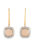 Casato 18K yellow gold diamond and chalcedony earrings
