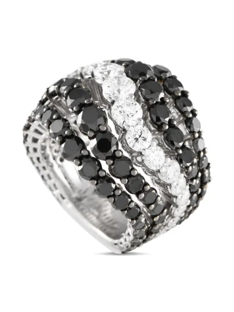 Bucherer anillo en oro blanco de 18kt con diamantes