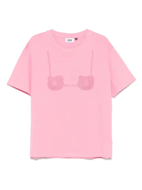 GCDS playera con brasier estampado de GCDS x Hello Kitty