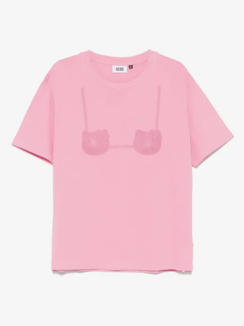 GCDS x Hello Kitty printed-bra T-shirt