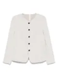 Forme D'expression collarless jacket - White