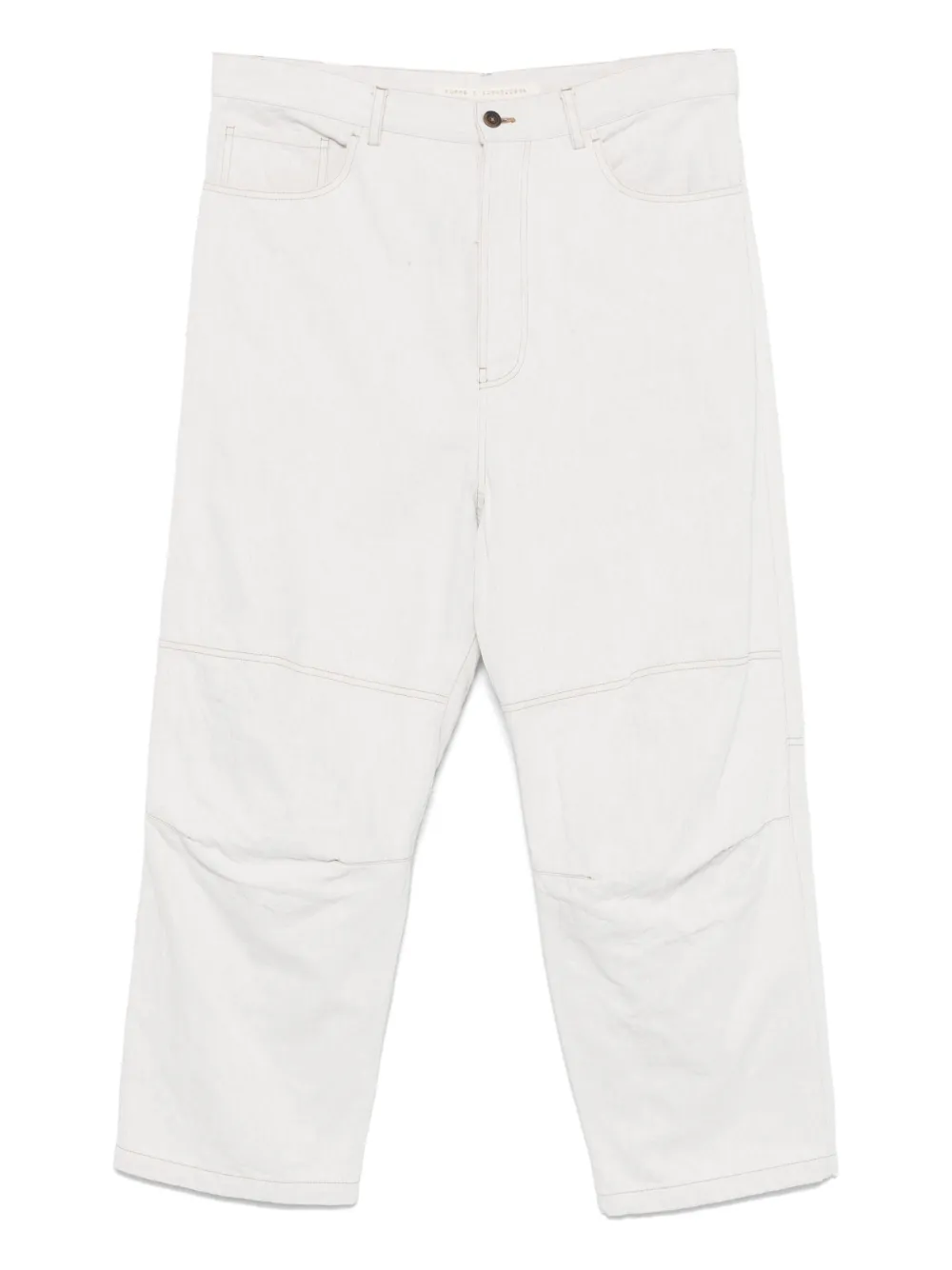 Forme D'expression contrast-stitching jeans | White | Image 1
