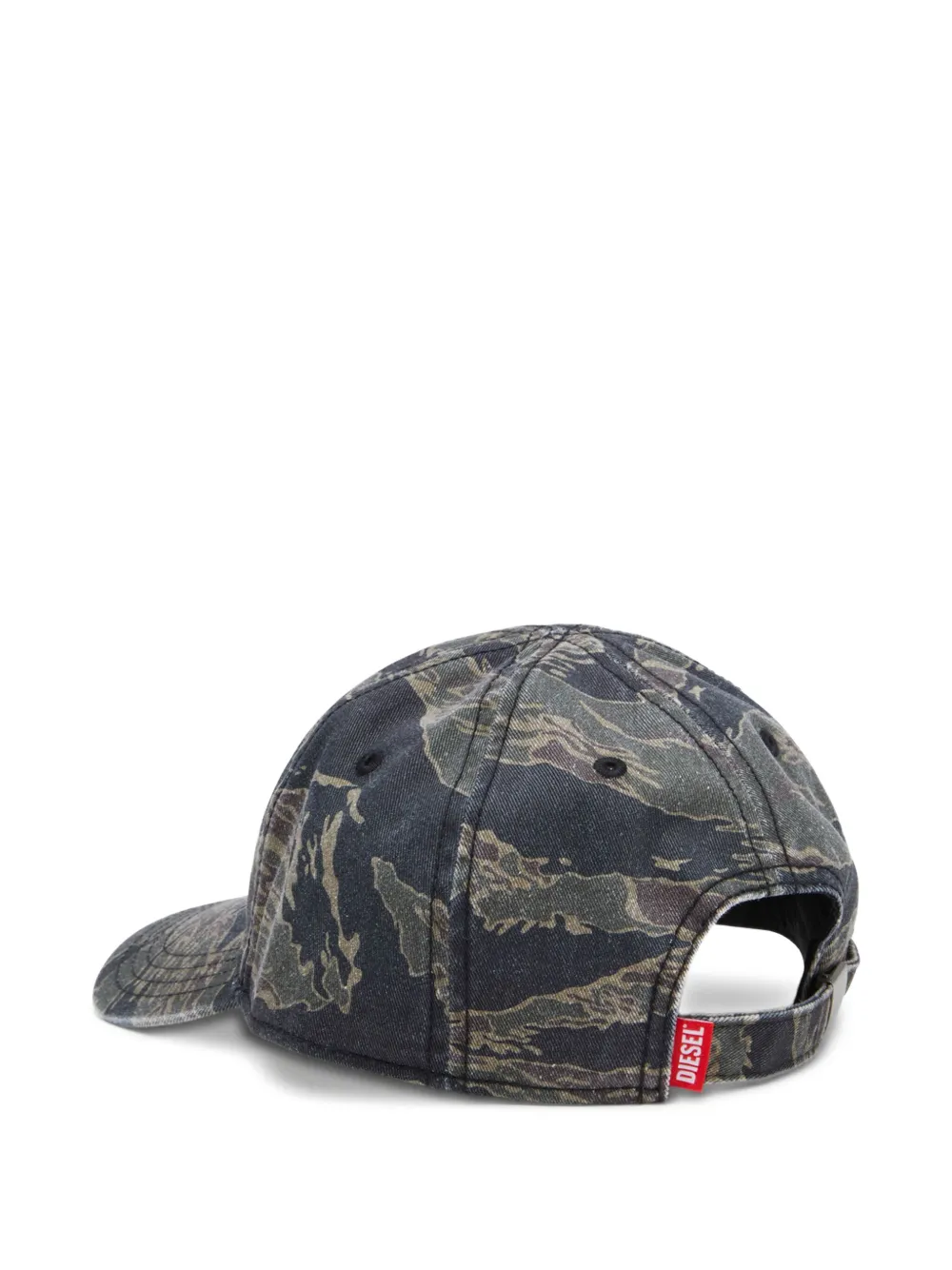 Diesel Honkbalpet met camouflageprint - Groen