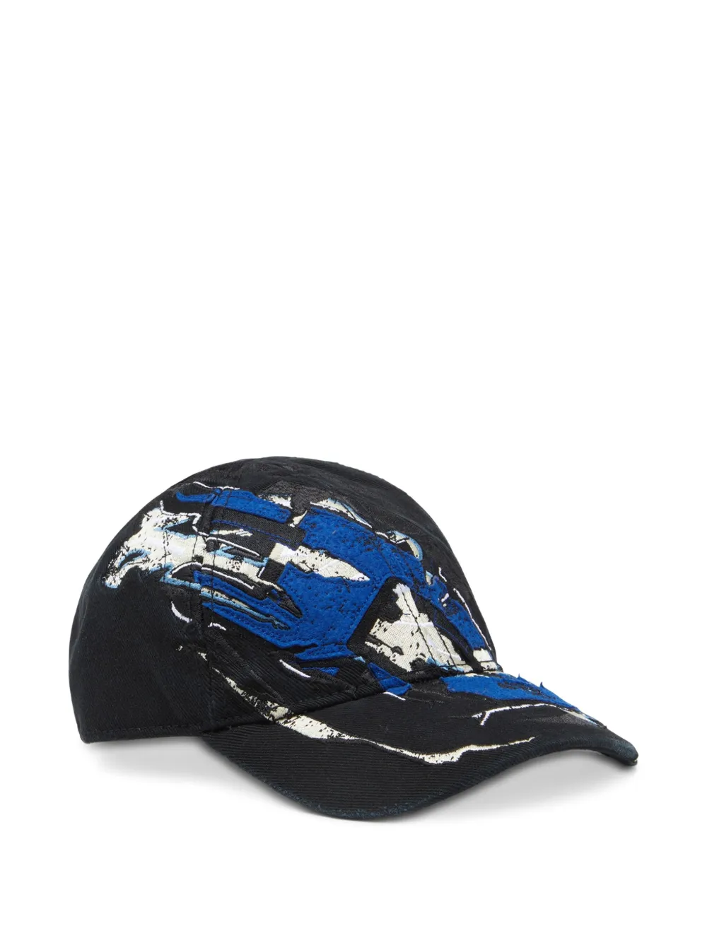 Diesel abstract-print baseball cap | Black | Image 1
