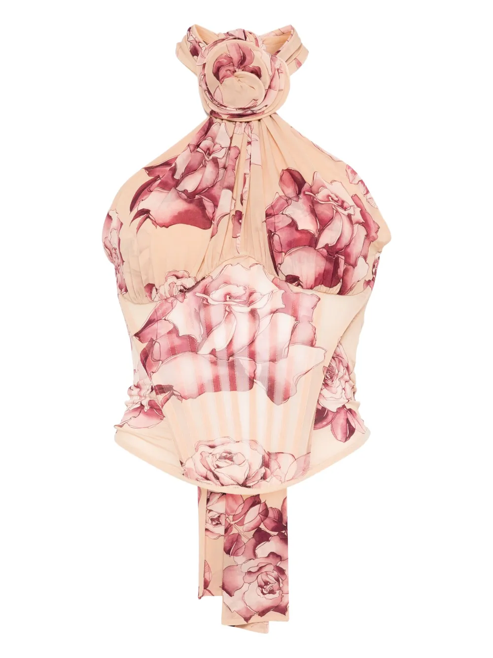 Magda Butrym haut en maille à appliques fleurs | tons neutres | Image 1