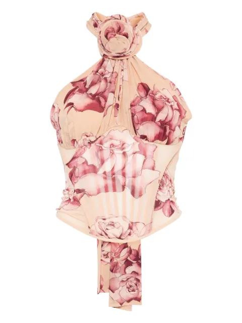 Magda Butrym floral-appliqué top