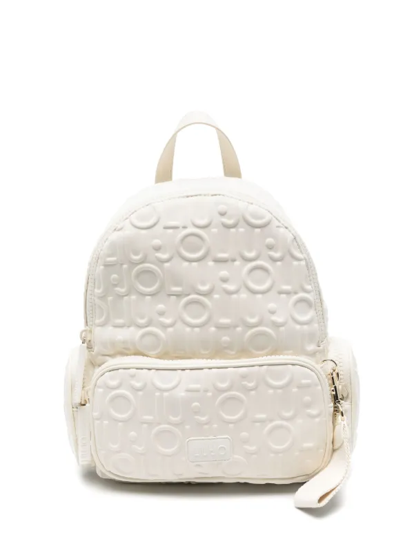 LIU JO ロゴエンボス バックパック | ニュートラル | FARFETCH JP