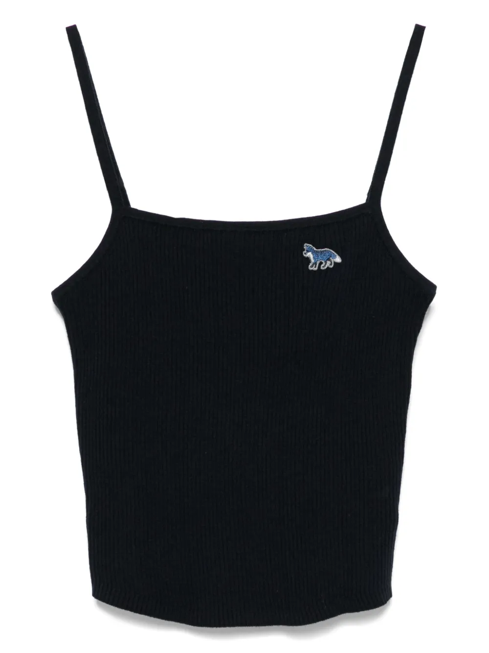 Maison Kitsuné Tanktop met vossenpatroon Blauw