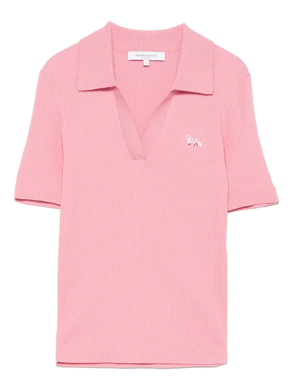Maison Kitsuné T-shirt met vospatroon Roze
