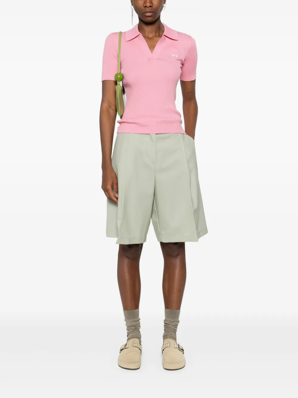 Maison Kitsuné T-shirt met vospatroon Roze