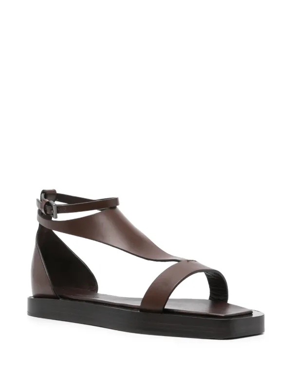 【MAX MARA】 Manila Sandals 関税/送料込 Max Mara Leather Sandals | Brown | FARFETCH JO