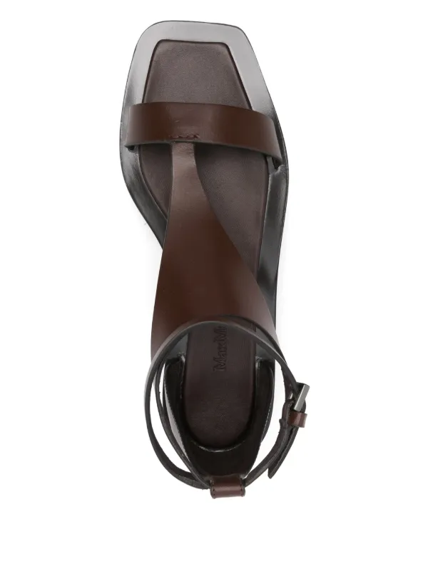 Max Mara Leather Sandals | Brown | FARFETCH