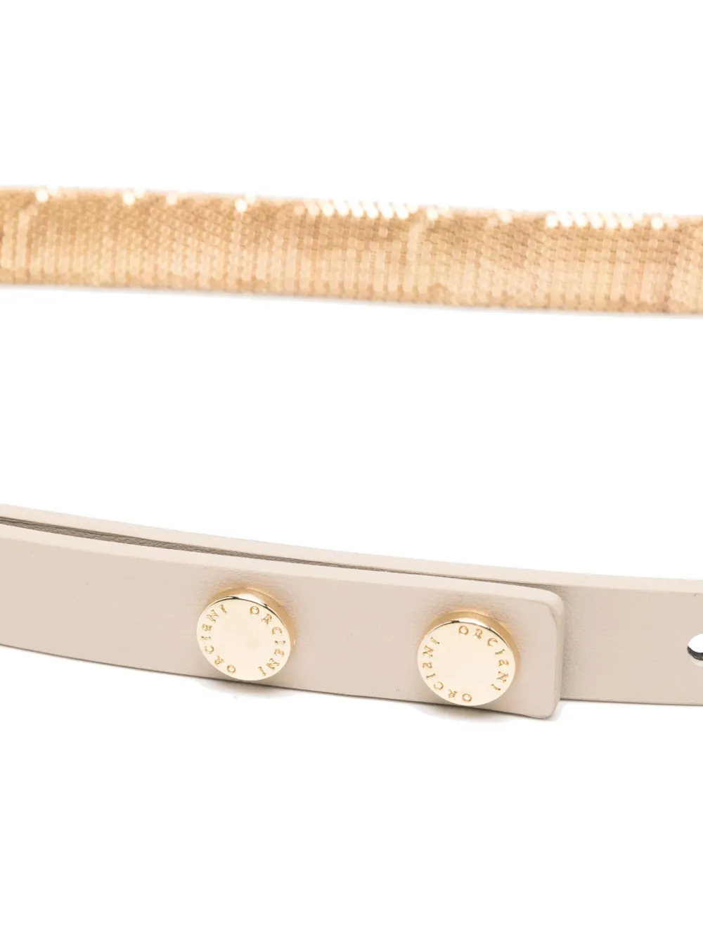 Orciani Leren riem - Beige