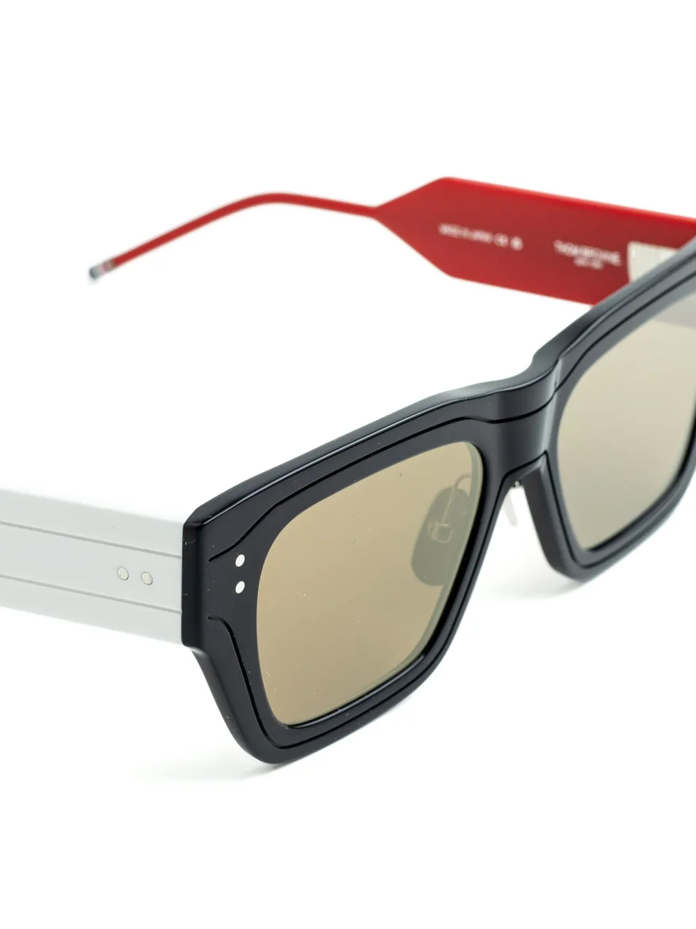 Shop Thom Browne Square-frame Sunglasses In Black
