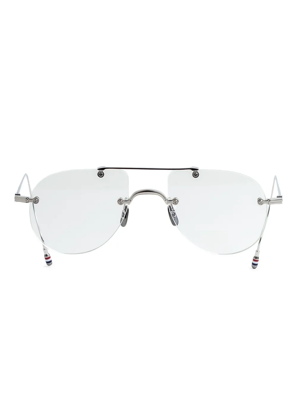 Thom Browne Eyewear lunettes de vue à monture ronde | argent | Image 1