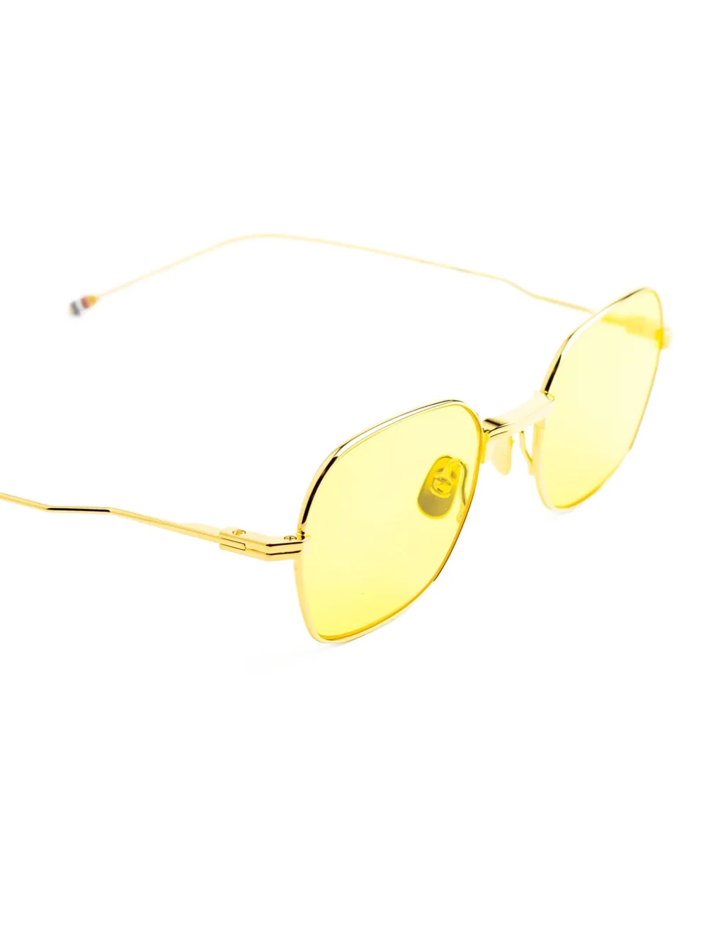 Thom Browne Eyewear Zonnebril met vierkant montuur Goud
