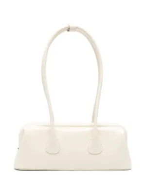 Osoi Boat Wide Leather Shoulder Bag | Grey | FARFETCH IN
