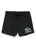 Lacoste Croc-print swim shorts - Black