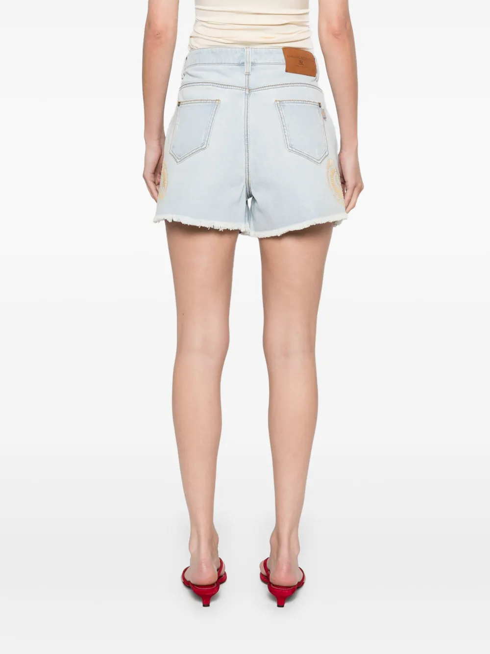 Ermanno Scervino Trainingsshorts met geborduurd patroon Blauw