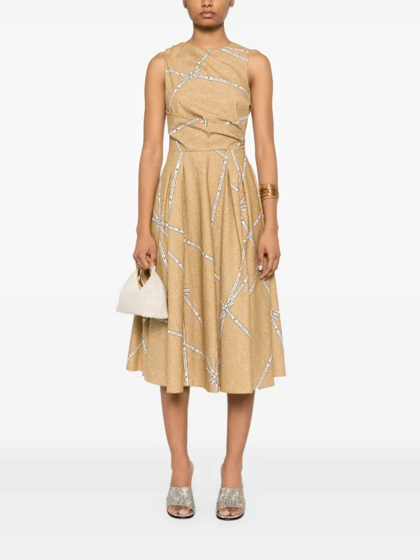 Elisabetta Franchi パターン ドレス | ニュートラル | FARFETCH JP