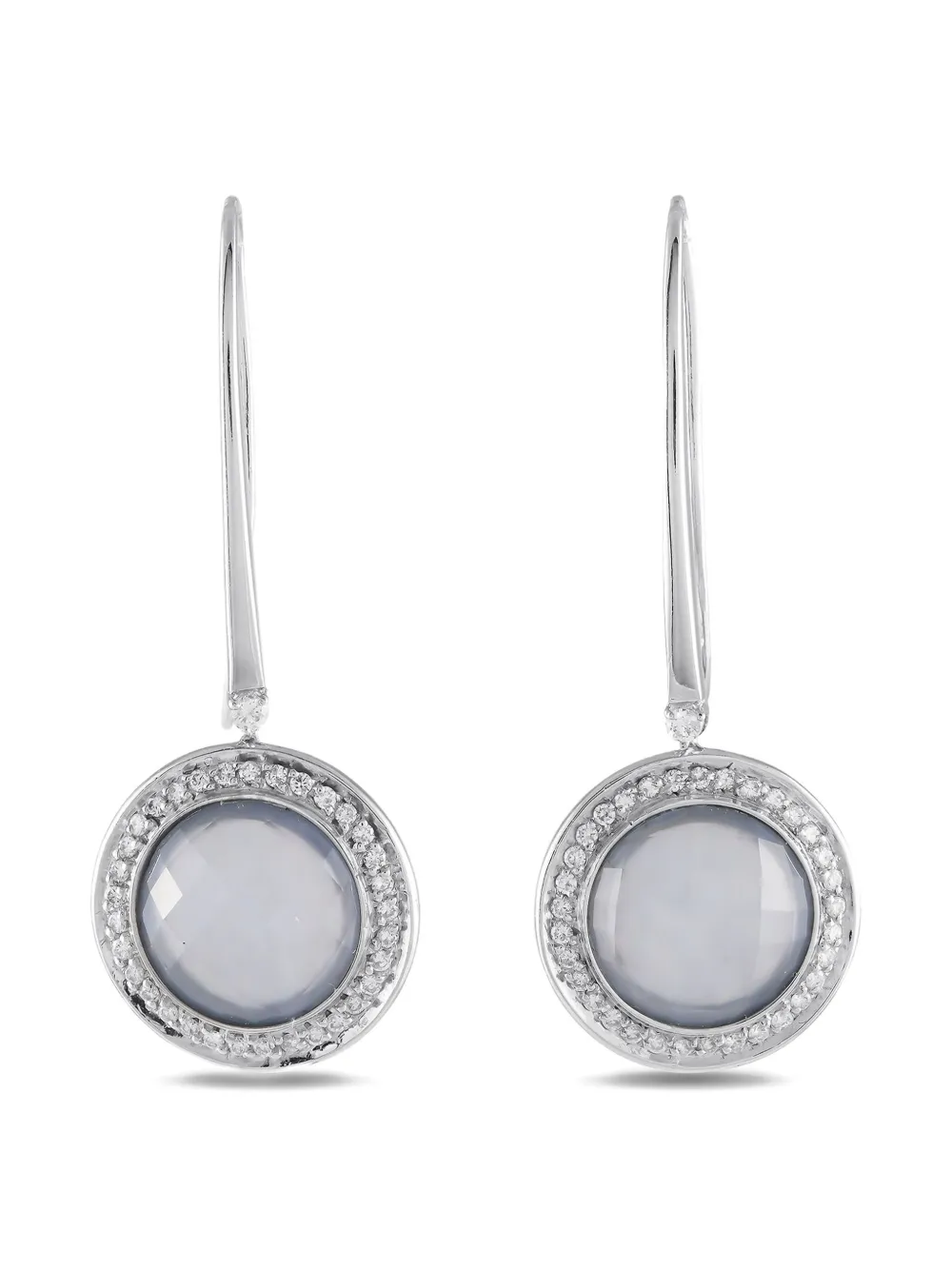 Casato 18kt white gold chalcedony drop earrings - シルバートーン Casato 18kt white gold chalcedony drop earrings - シルバートーン