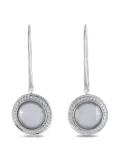 Casato 18kt white gold chalcedony drop earrings - Silver