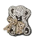 Dice Kayek crystal-embellished pin - Black