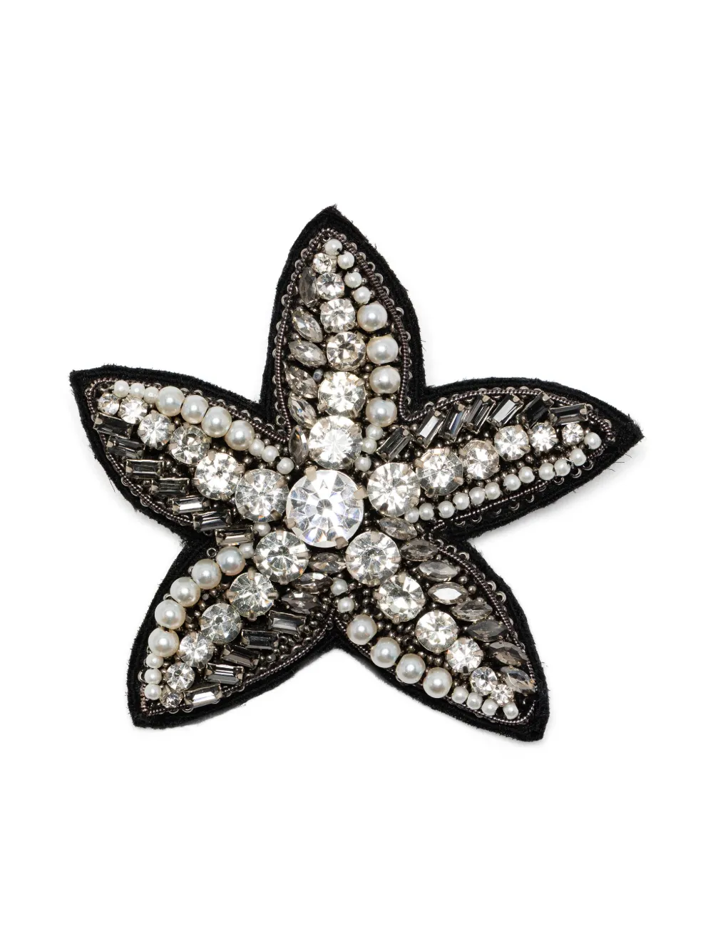 Dice Kayek crystal-embellished brooche | Silver | Image 1