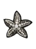 Dice Kayek crystal-embellished brooche - Silver