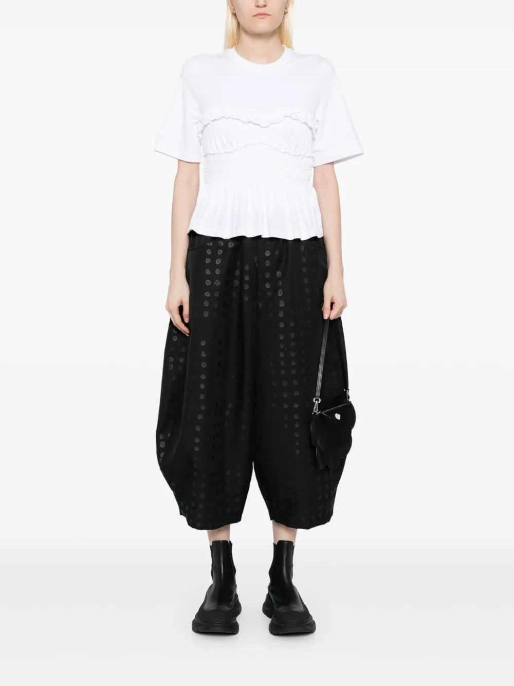 Black Comme Des Garçons Broek met stippen - Zwart