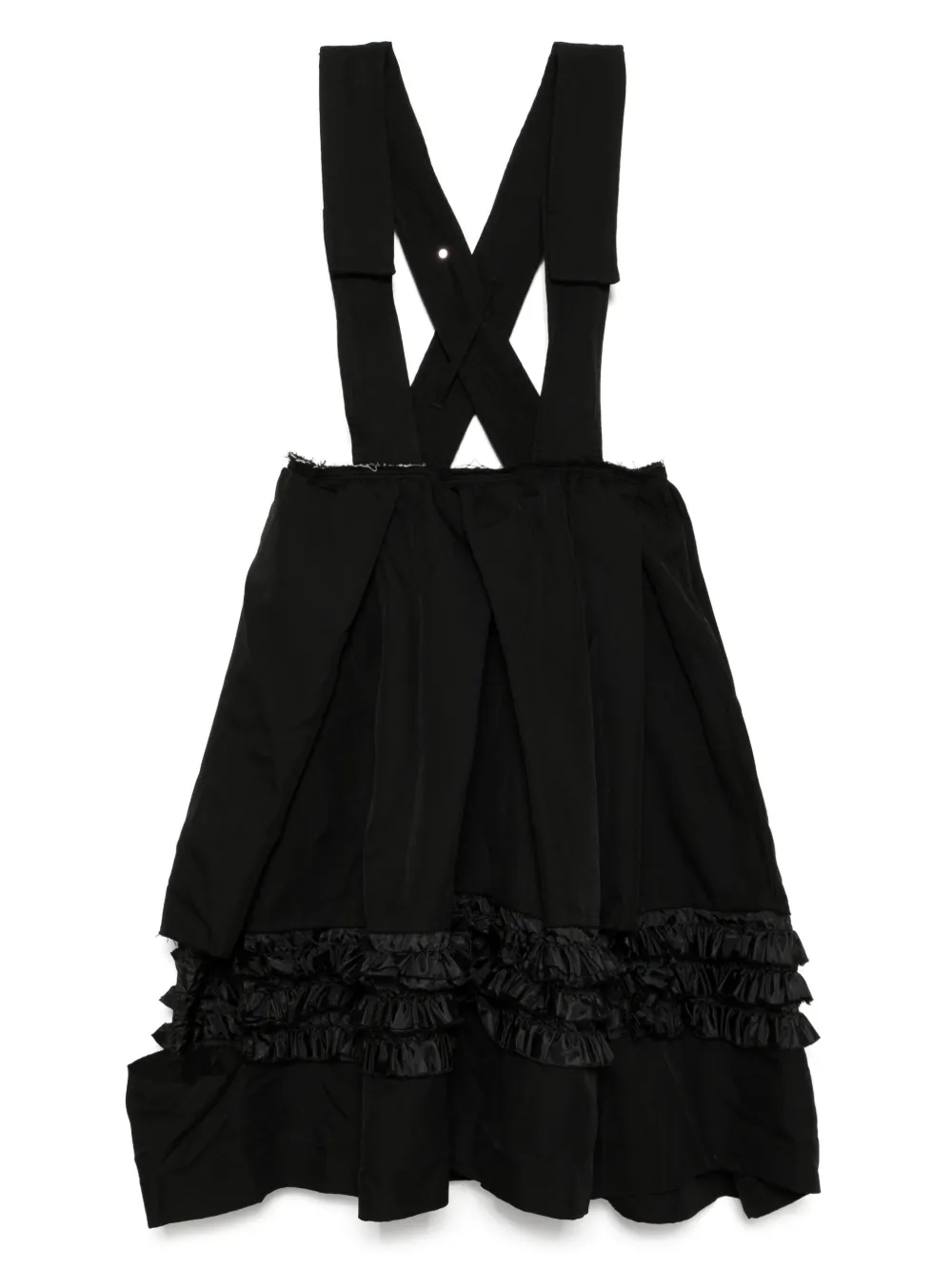 Black Comme Des Garçons Taffeta Frill Pinafore