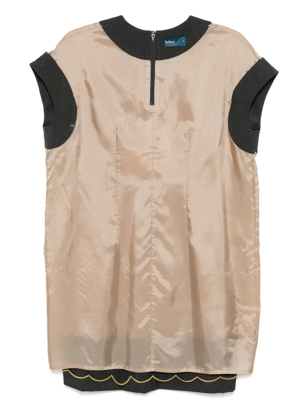 Kolor Mouwloze jurk - Beige