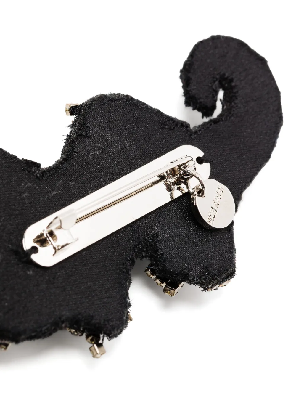 Dice Kayek crystal-embellished pin - Zwart