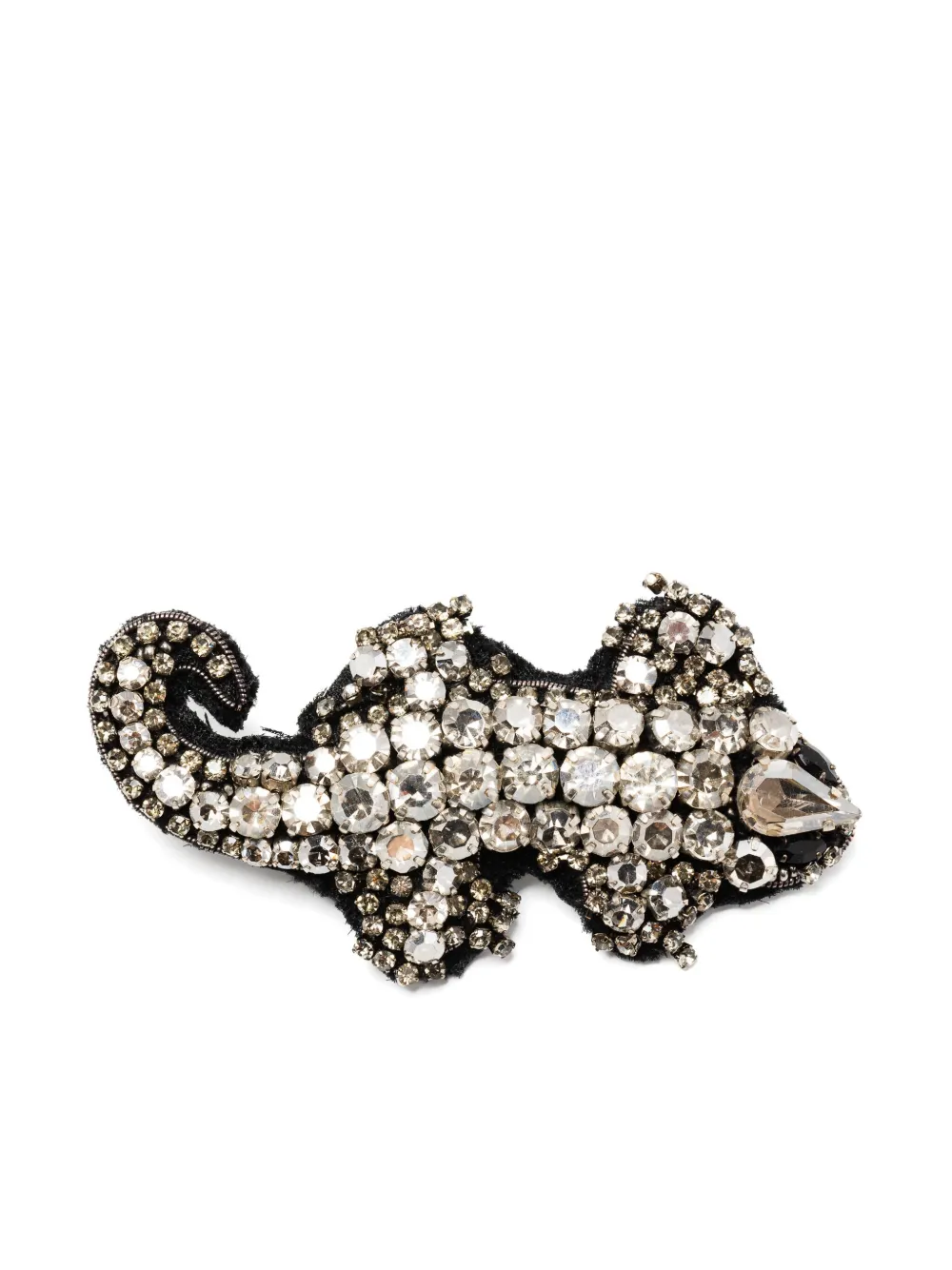 Dice Kayek crystal-embellished pin | Black | Image 1
