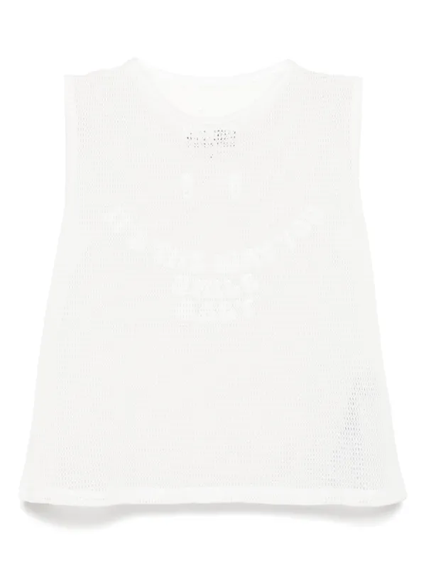 MM6 Maison Margiela メッシュ タンクトップ | ホワイト | FARFETCH JP
