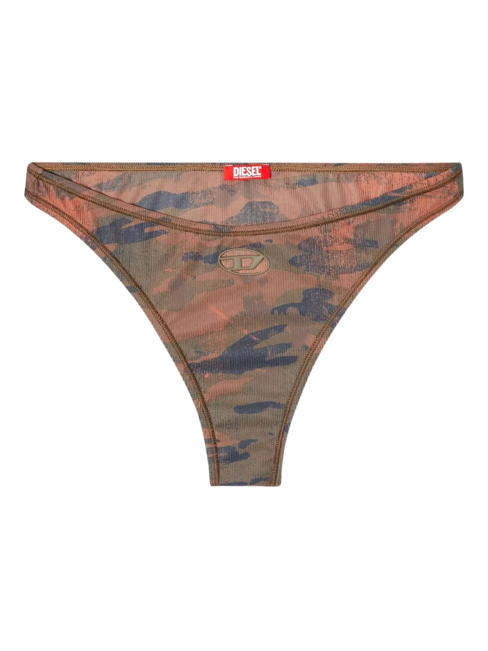 Shop Diesel Bumchy-utlt Camouflage-print Bikini Bottoms In Pink