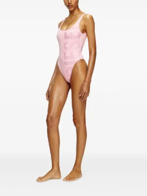 【送料&関税込】Diesel One-piece Swimsuit Ut-body-utlt Women's Swimsuit with cut-out logo | Black | Diesel