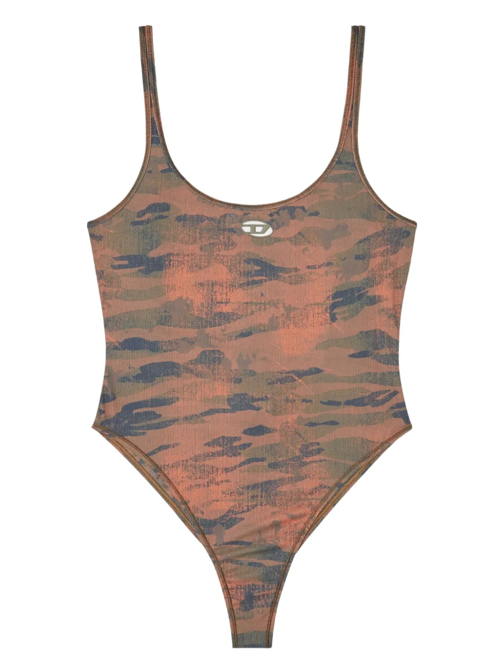Diesel Badpak met camouflageprint Roze