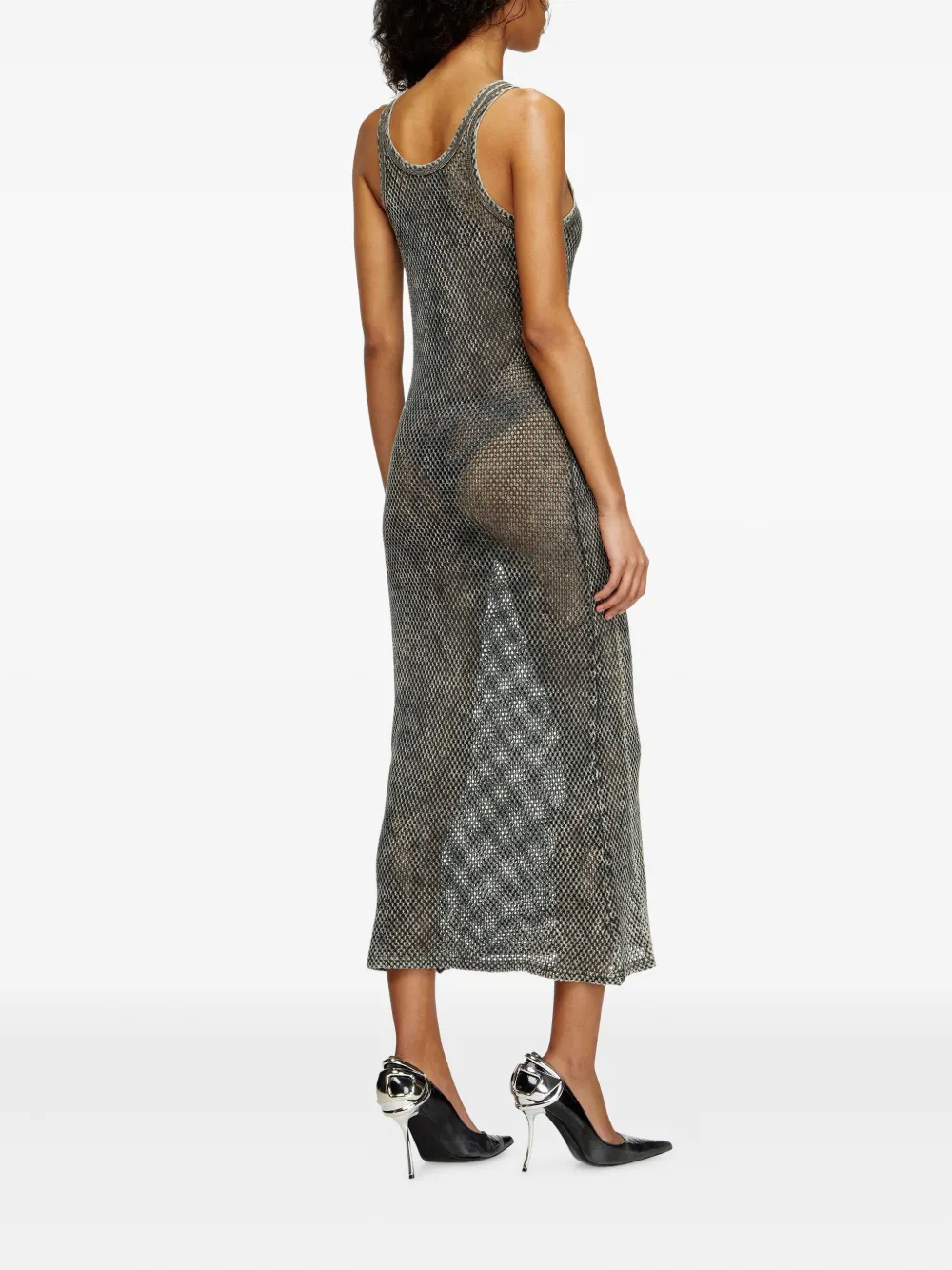 Diesel Maeve-Utlt mesh jurk Grijs