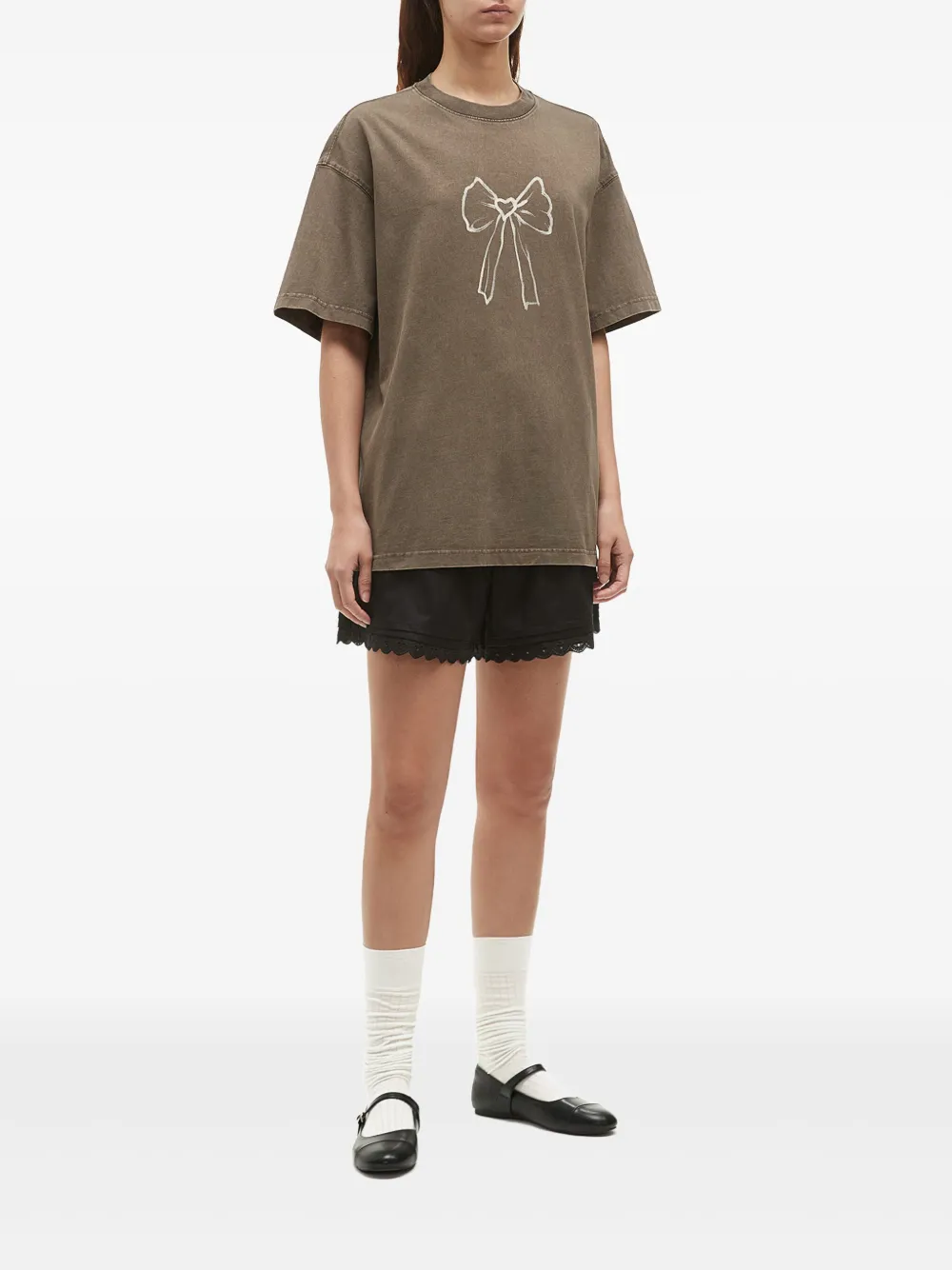 tout a coup Shorts met gewelfde afwerking Zwart
