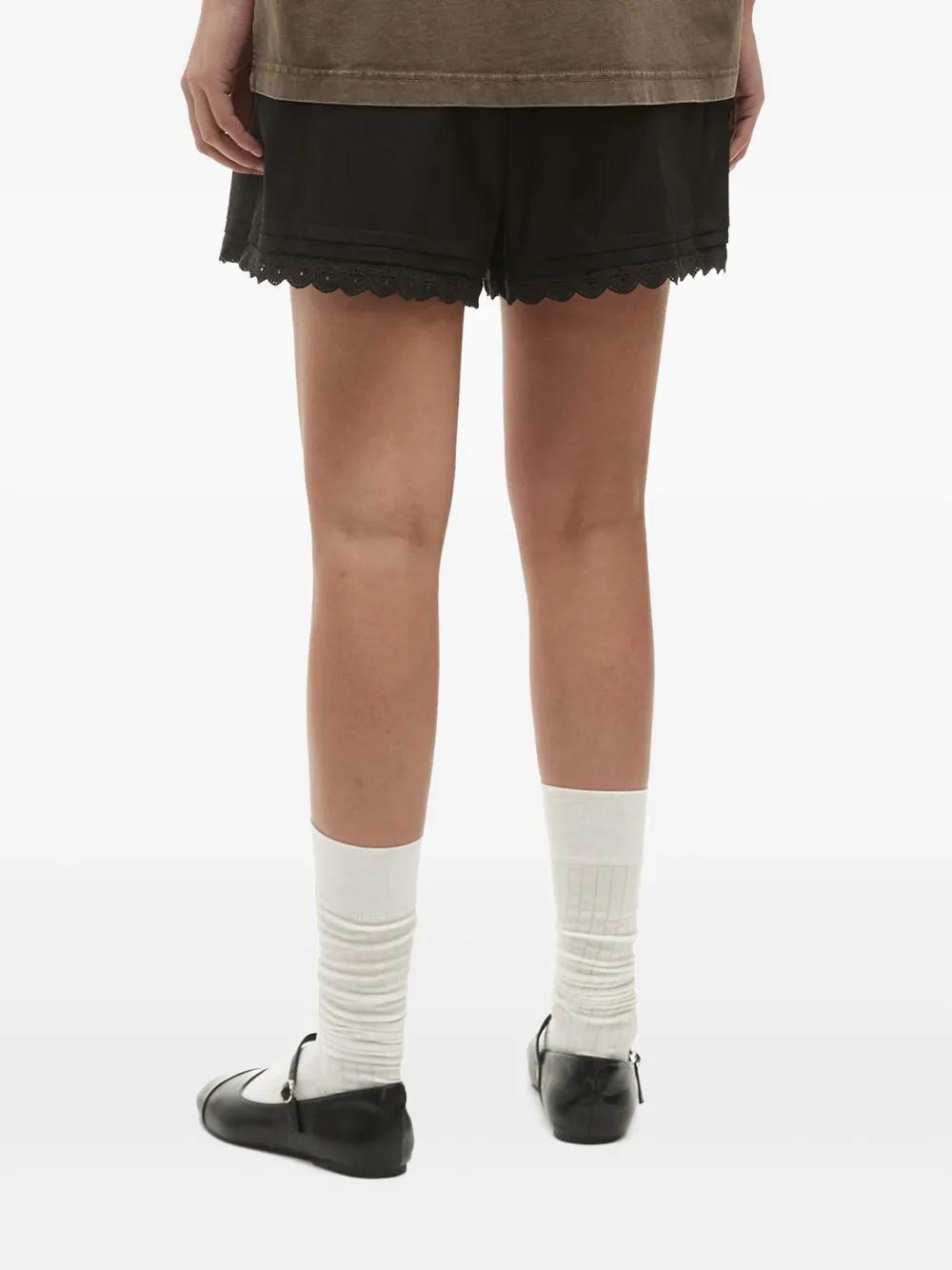 tout a coup Shorts met gewelfde afwerking Zwart