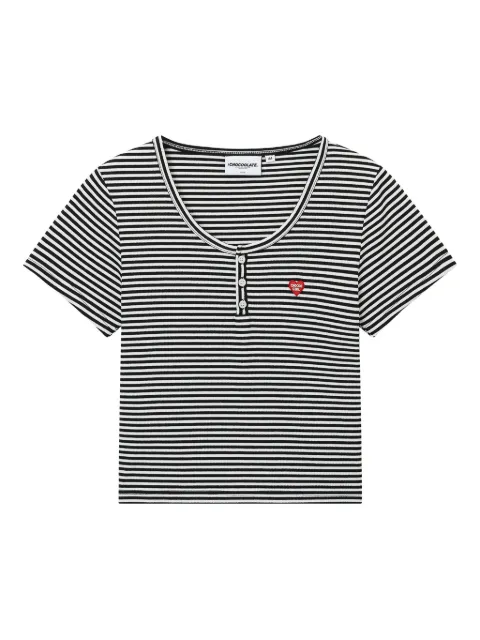 CHOCOOLATE striped logo T-shirt 