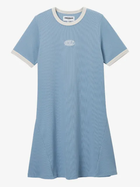 CHOCOOLATE contrasting T-shirt dress