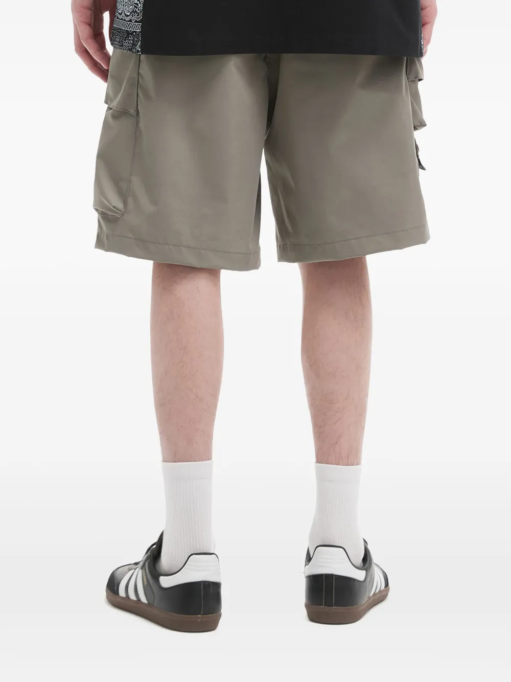 Musium Div. Bermuda shorts met geborduurd logo Beige
