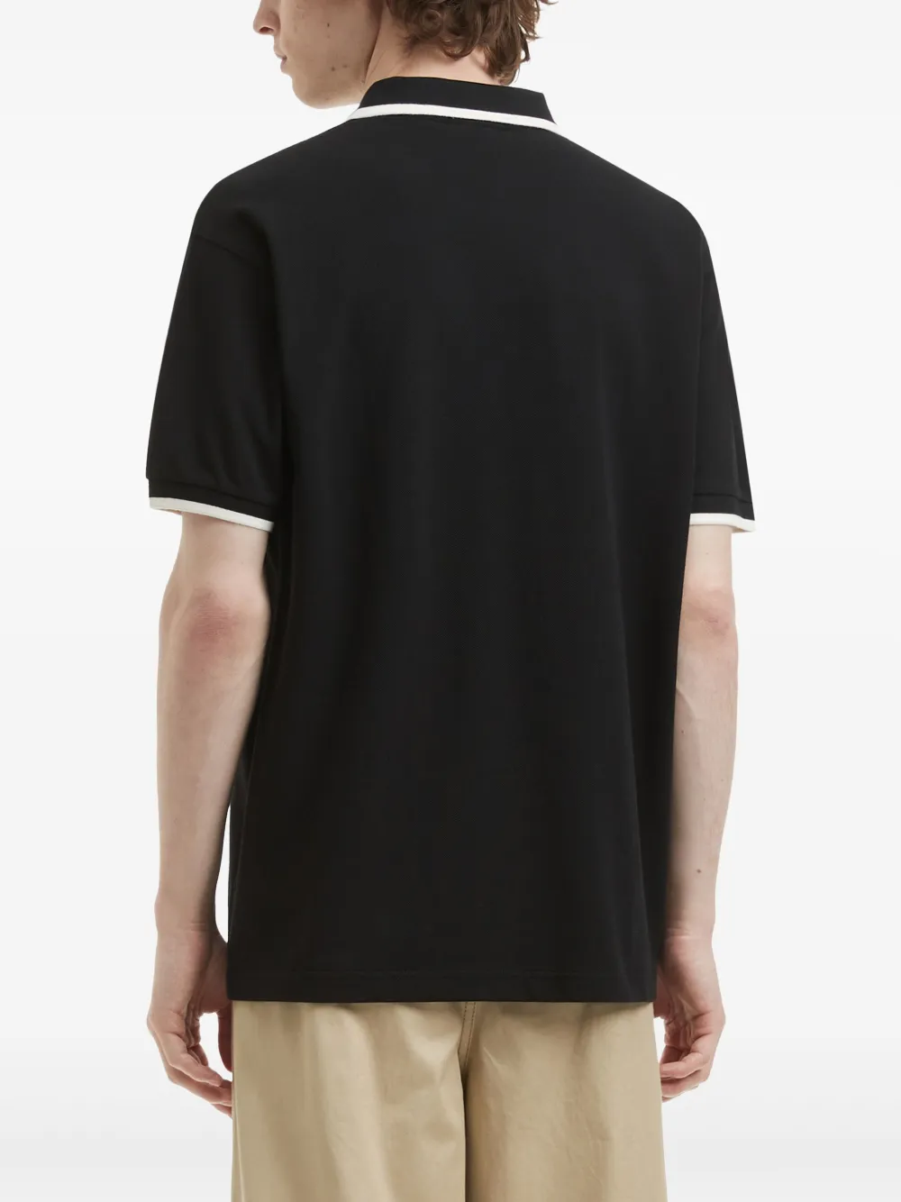 CHOCOOLATE Poloshirt met geborduurd logo Zwart