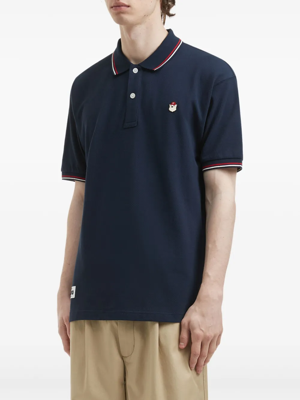 CHOCOOLATE Poloshirt met logopatch Blauw